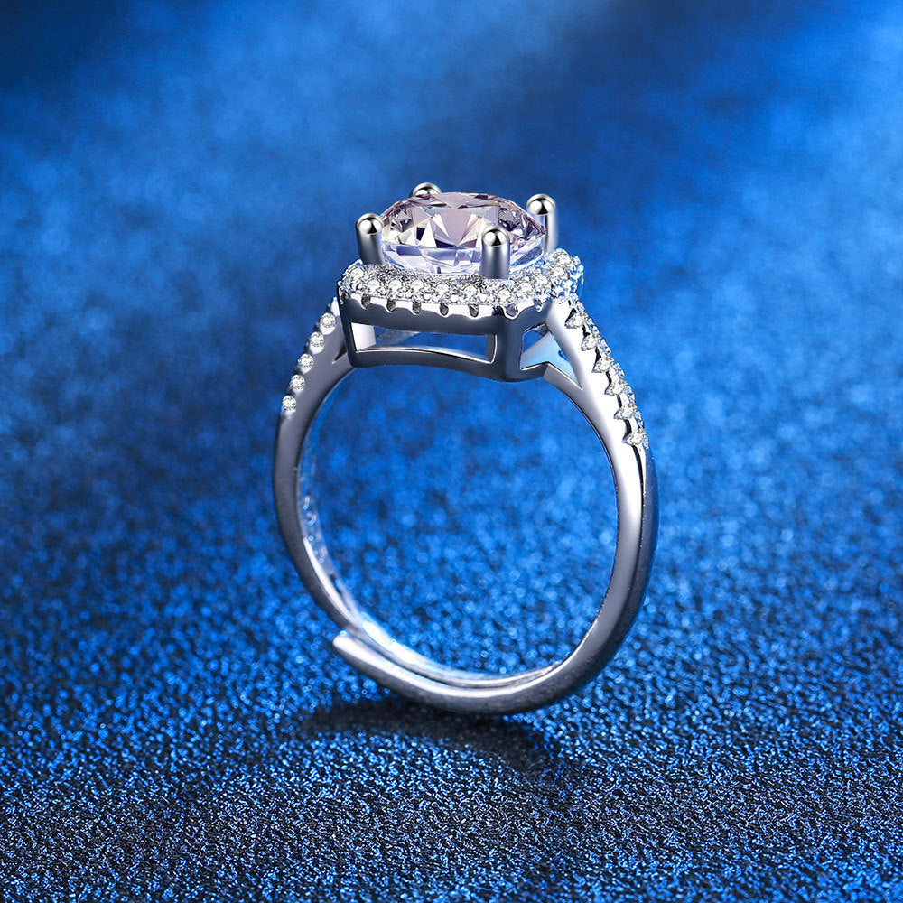 Anel Feminino em Prata S925 com Moissanite