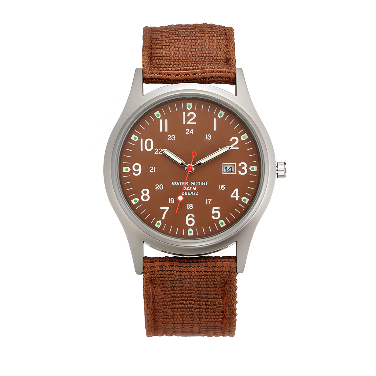 Watches Fabric Band Military Calendar Army Clock