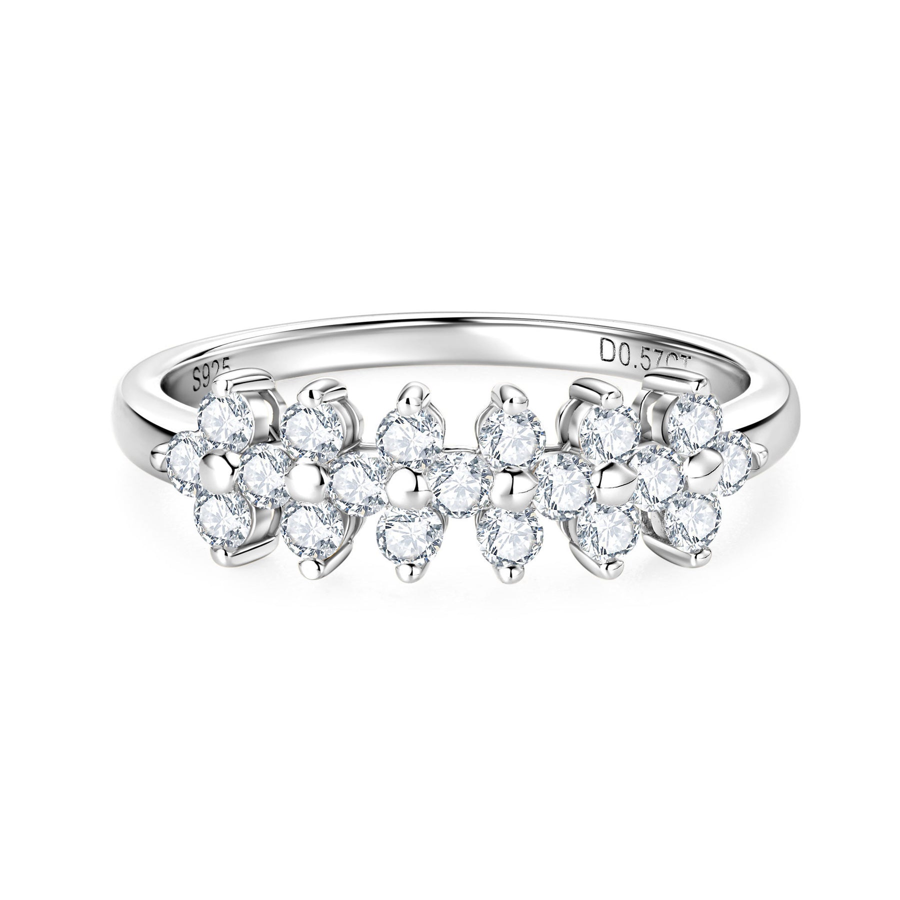 Anel Exclusivo em Prata 925 com Pedra Moissanite