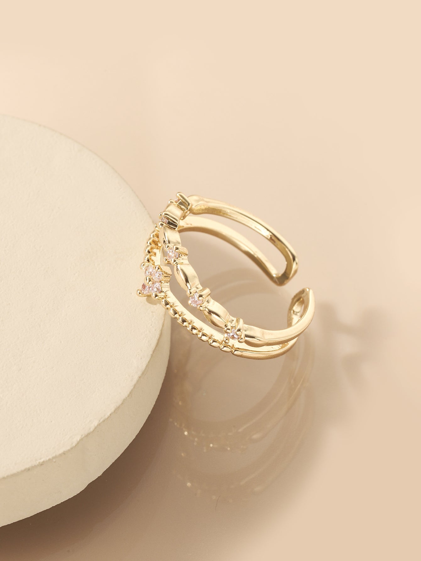 Anel Light Luxury em Cobre com flor