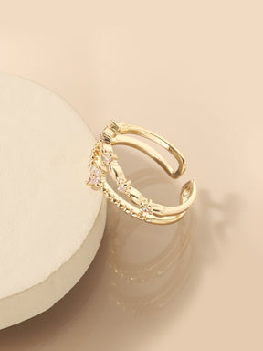 Anel Light Luxury em Cobre com flor