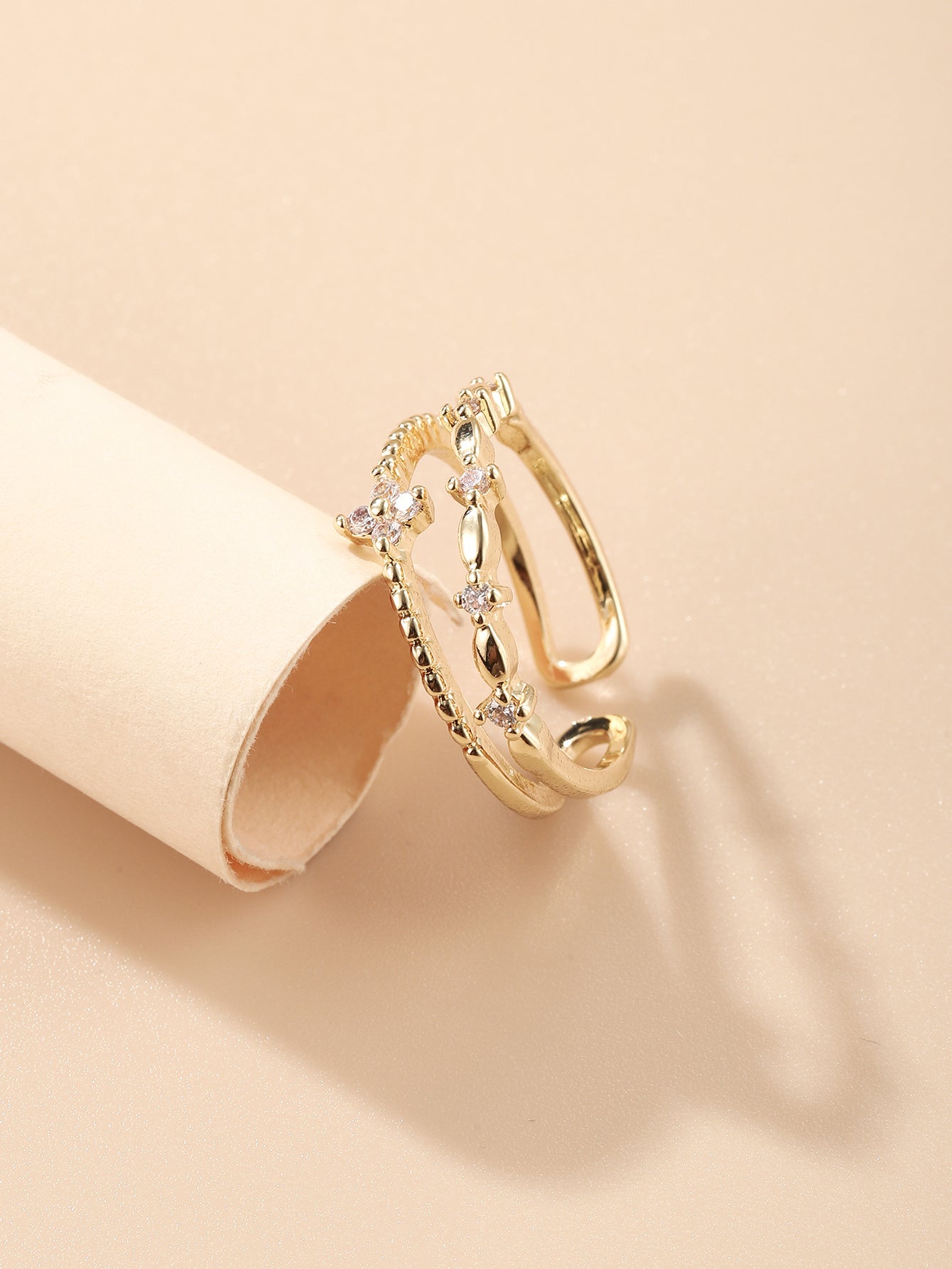 Anel Light Luxury em Cobre com flor