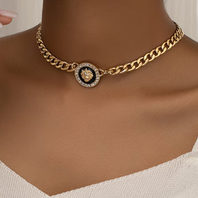 Diamond Lion's Head All-match Niche High-grade Necklace