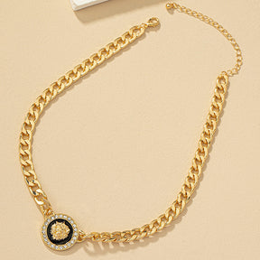 Diamond Lion's Head All-match Niche High-grade Necklace