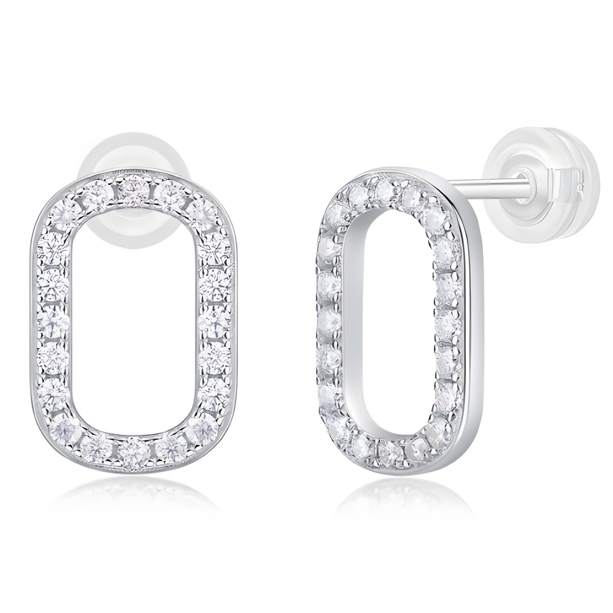 Return To Simplicity - Fashionable, Trendy And Affordable Jewelry Set With Moissanite S925 Sterling Silver And Platinum-plated Stud Earrings