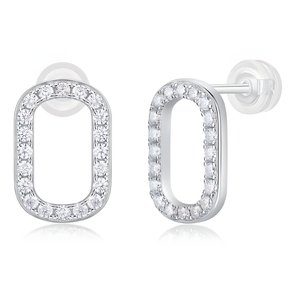 Return To Simplicity - Fashionable, Trendy And Affordable Jewelry Set With Moissanite S925 Sterling Silver And Platinum-plated Stud Earrings