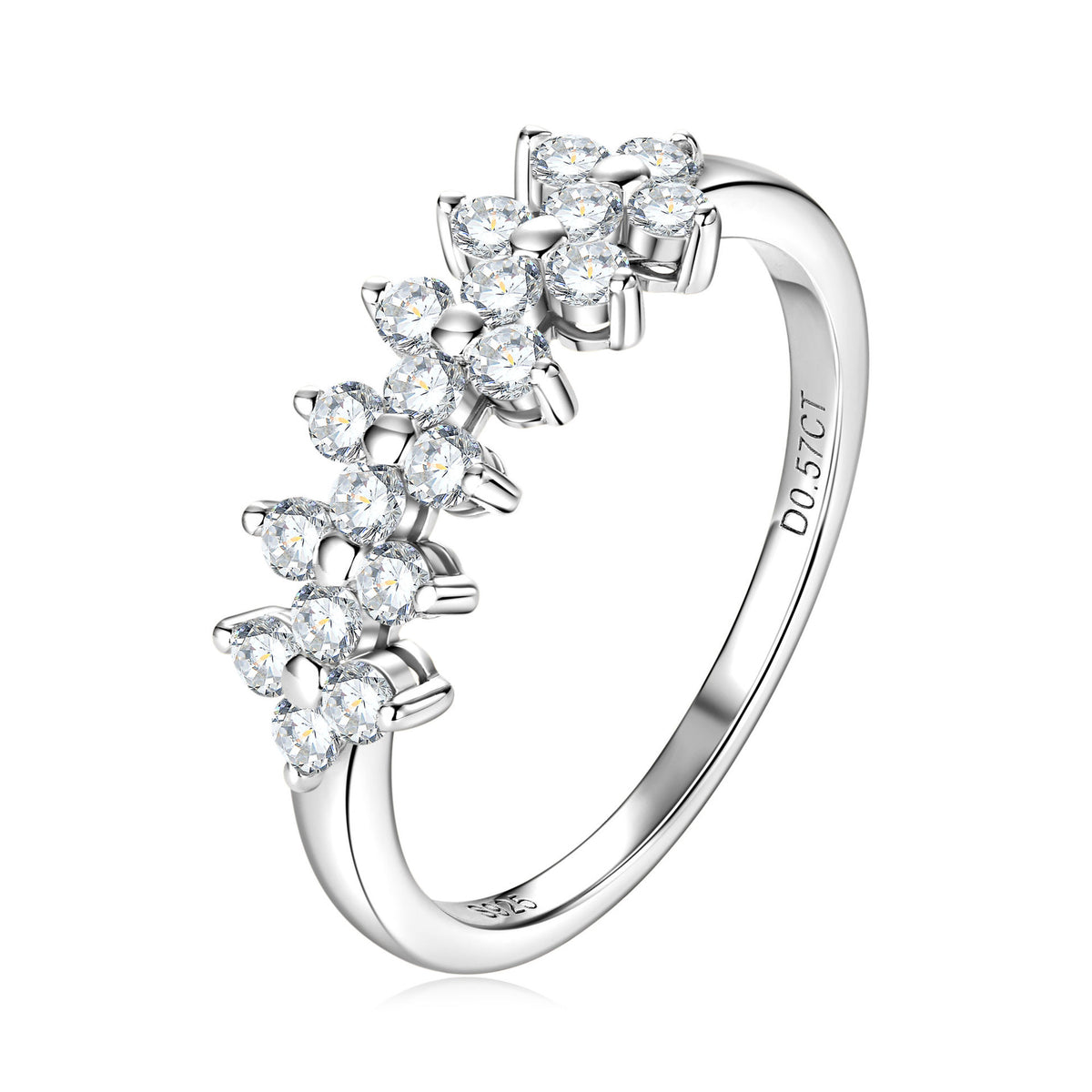 Anel Exclusivo em Prata 925 com Pedra Moissanite