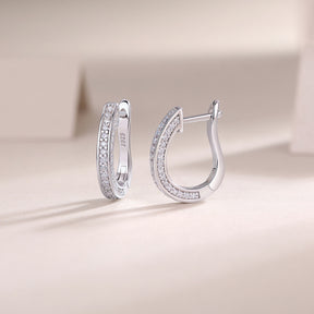 Highlight - S925 Moissanite Sterling Silver Earrings With Platinum-plated Stud Earrings, Fashionable, Trendy And Affordable Diamond Jewelry