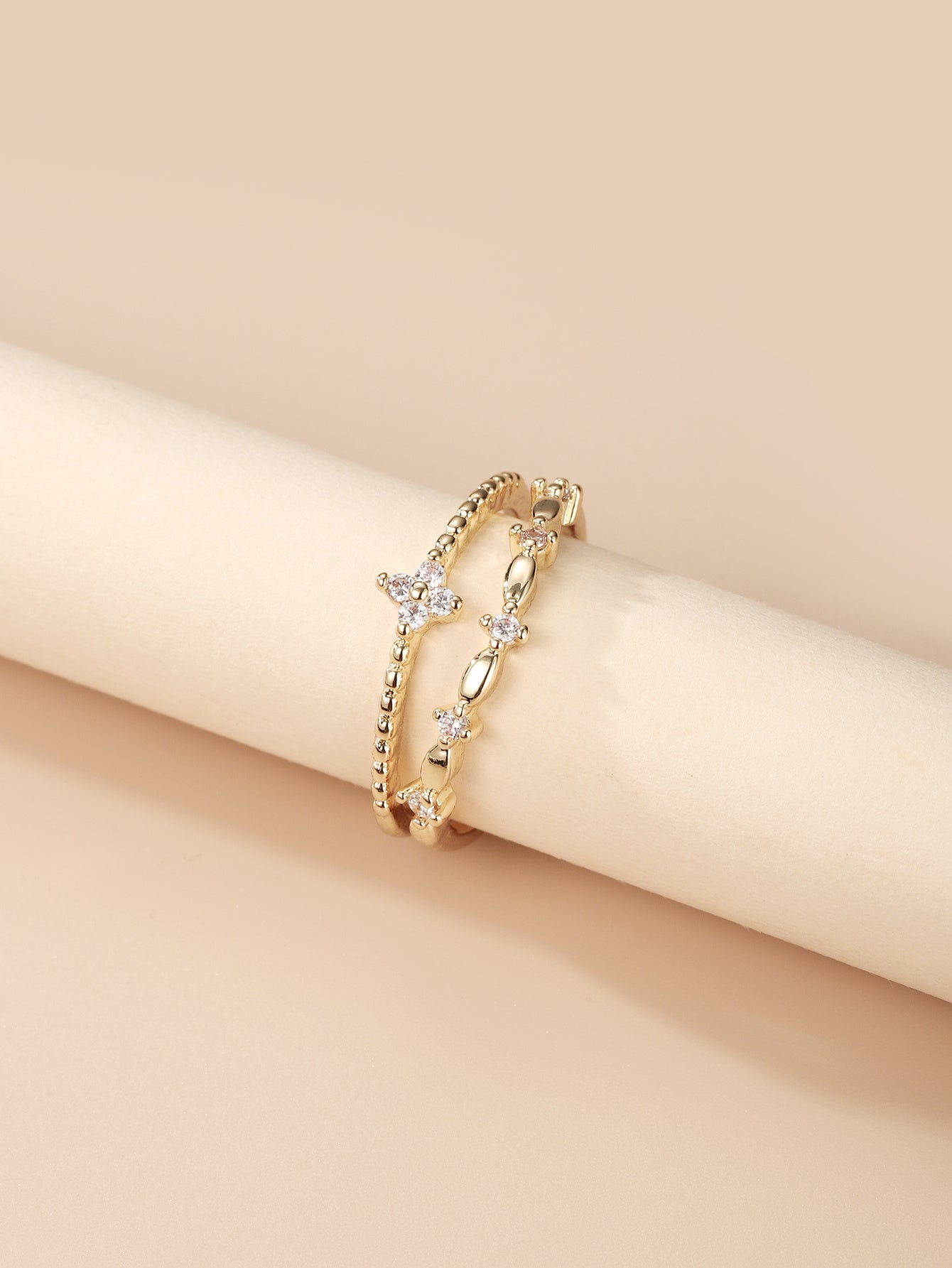 Anel Light Luxury em Cobre com flor