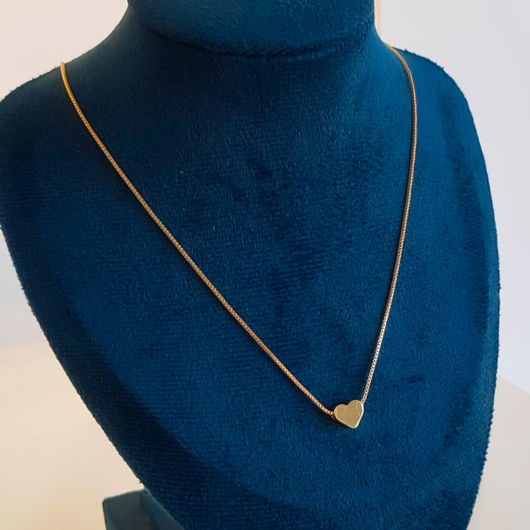 COLAR CORAÇÃO BANHADO OURO 18K