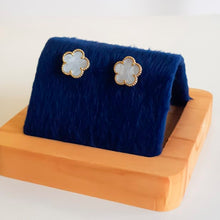 Carregar imagem no visualizador da galeria, BRINCO FLOR MADREPEROLA BANHADO OURO 18K
