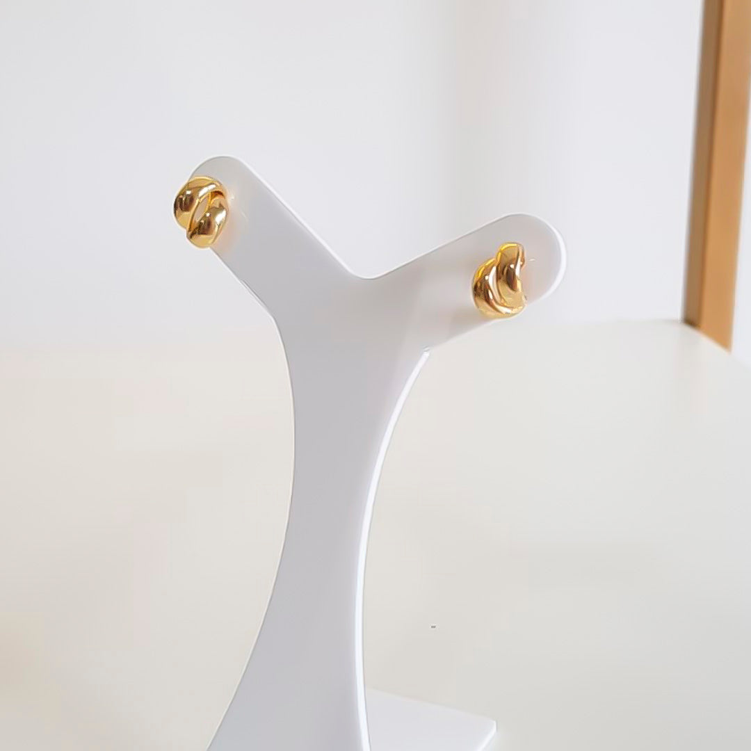 BRINCO ARGOLA DUPLA BANHADO OURO 18K